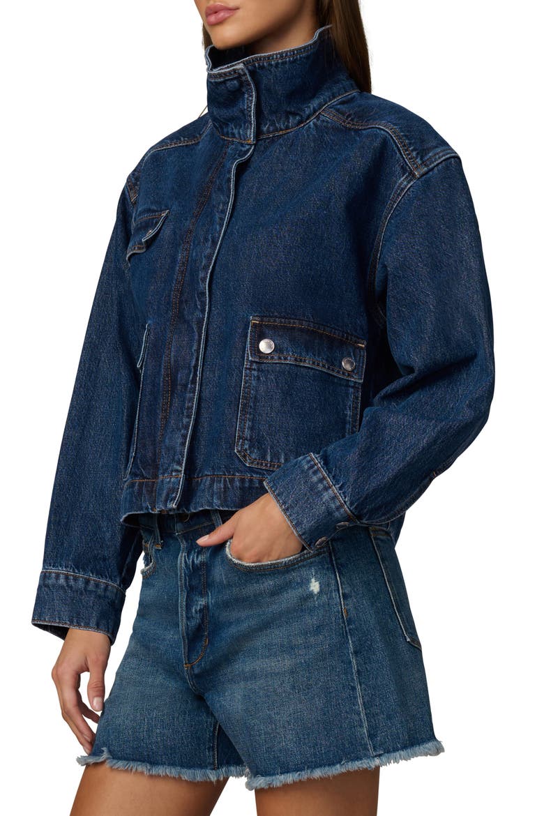 The Farah Zip Denim Jacket, Alternate, color, RIPPLE
