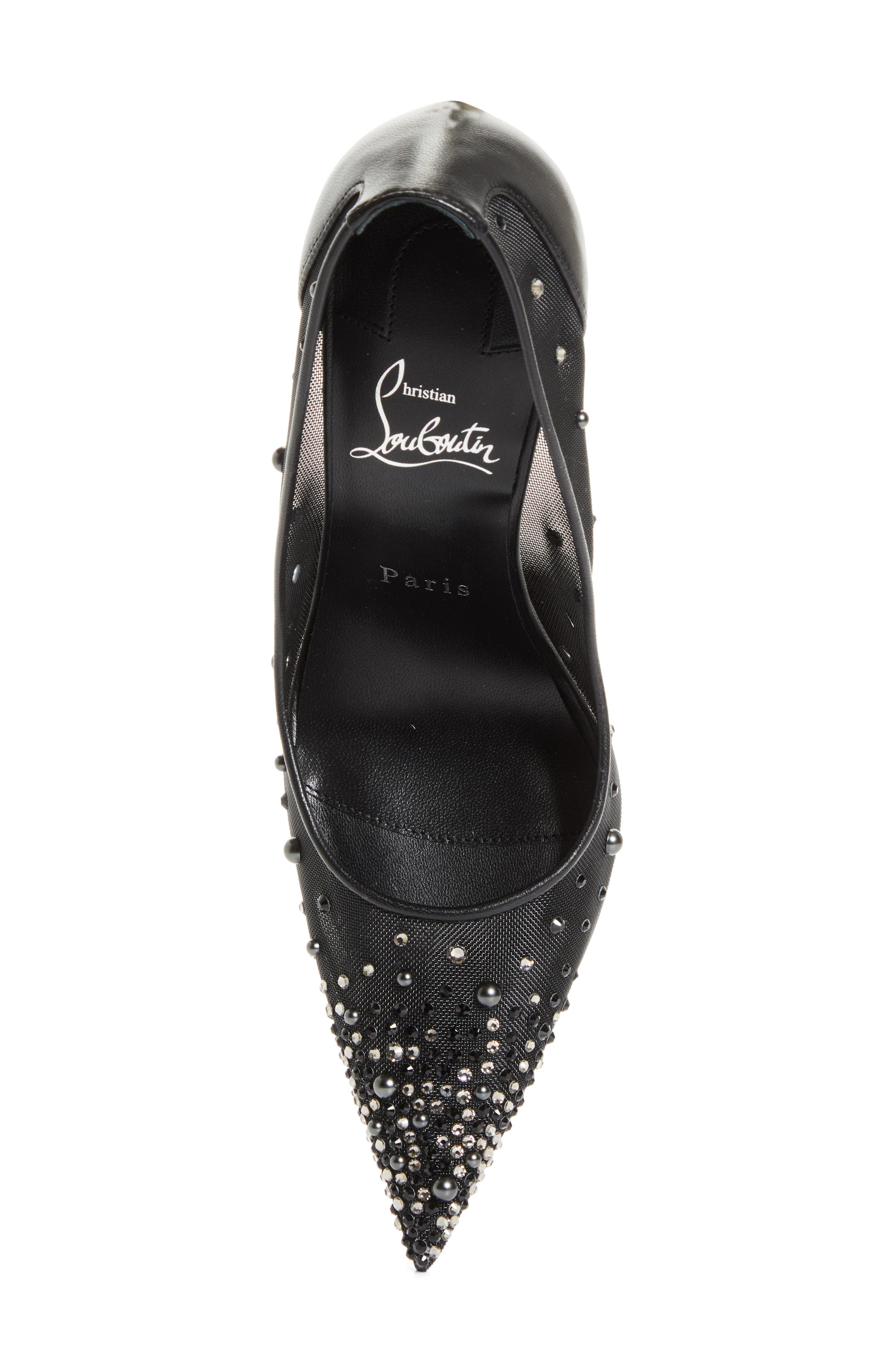 Christian Louboutin Miss Z Degrastrass Pointed Toe Pump, Alternate, color, Black