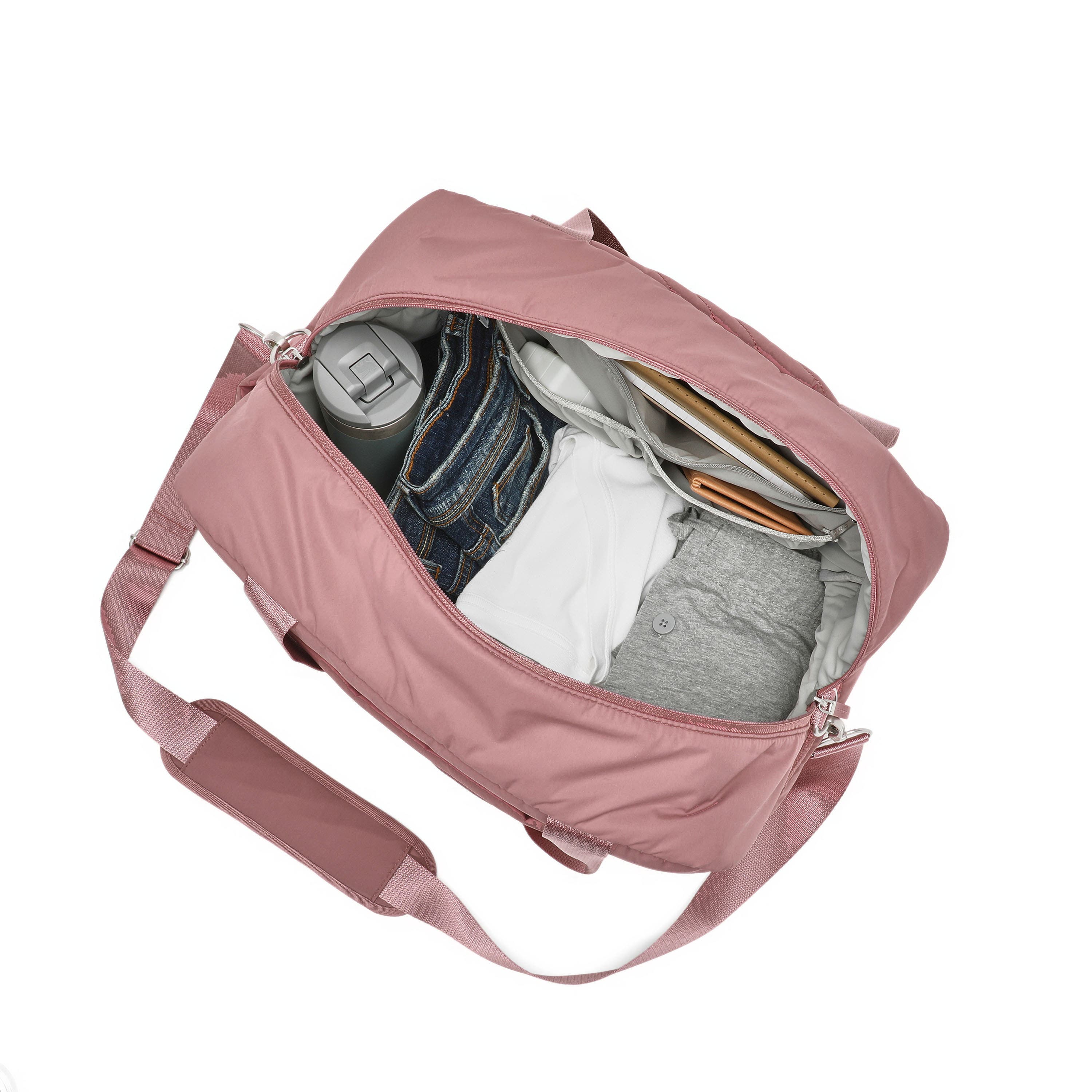Set Wave Weekender, Alternate, color, Rose Quartz Wave Puff