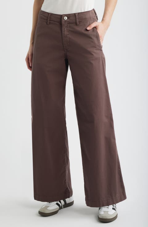 Lorimer Stretch Cotton Wide Leg Pants