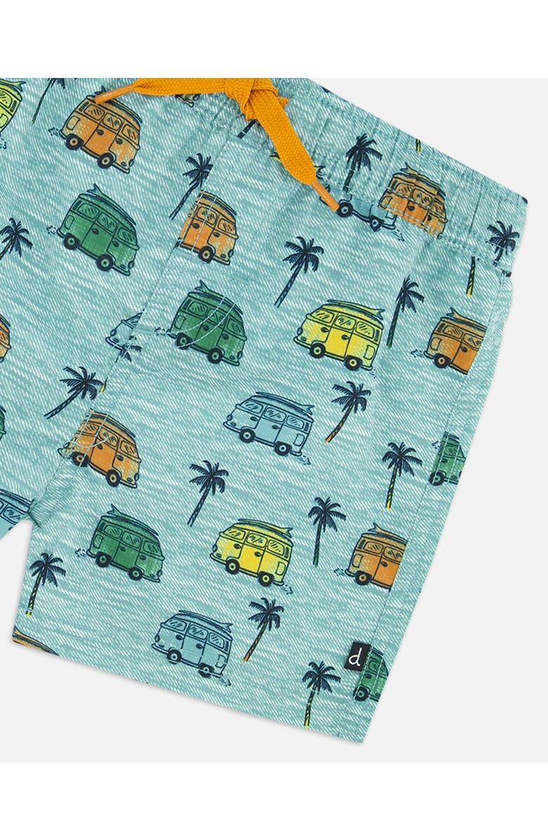 Deux par Deux Baby Boy's Mid-Thigh Boardshort Printed Beach Caravan, Alternate, color, 