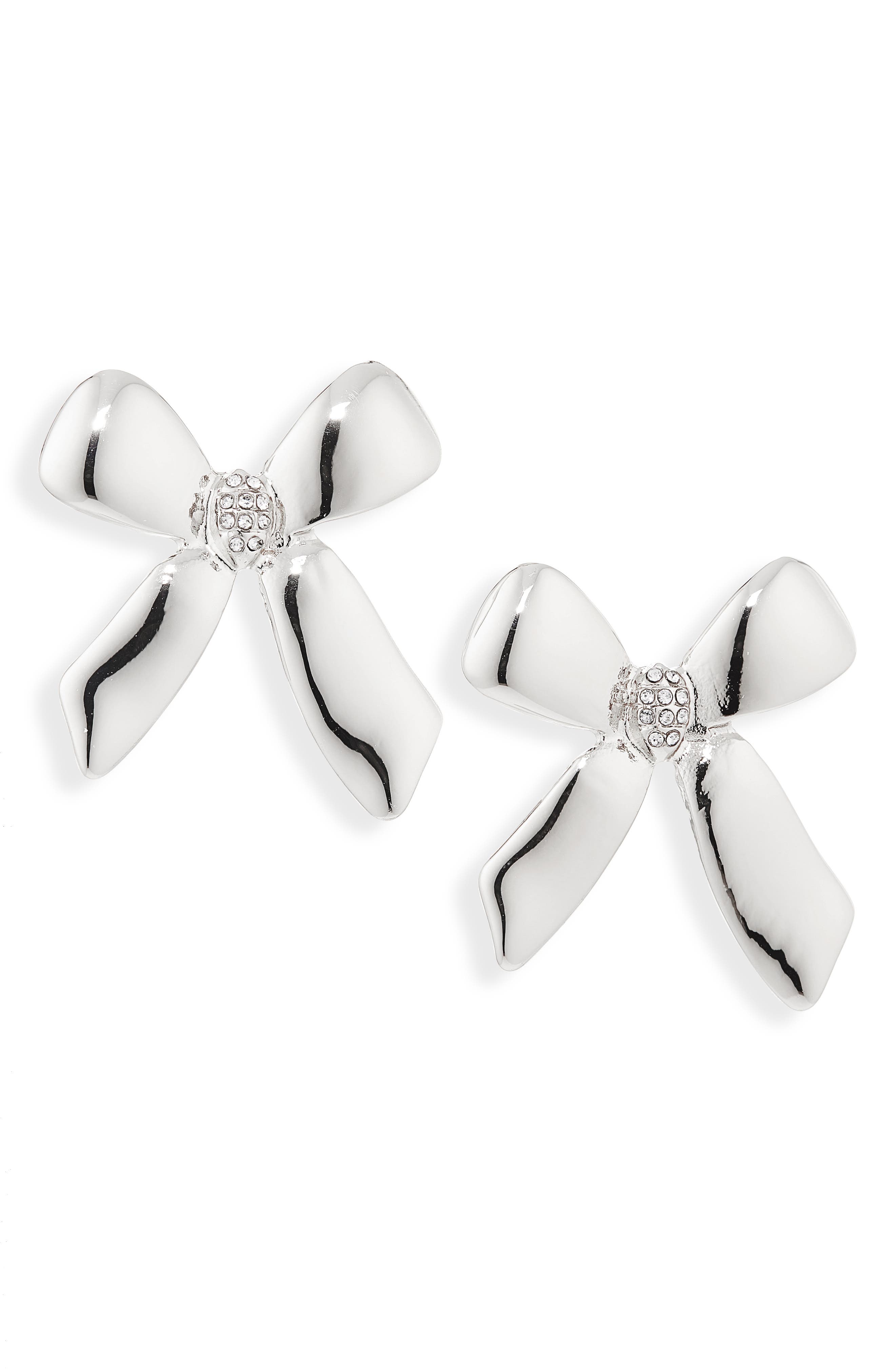 NORDSTROM RACK Crystal Bow Stud Earrings