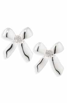 NORDSTROM RACK Crystal Bow Stud Earrings