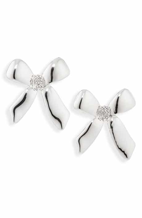NORDSTROM RACK Crystal Bow Stud Earrings