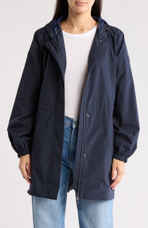 Save The Duck Fiorella Hooded Windbreaker Jacket In Blue Black
