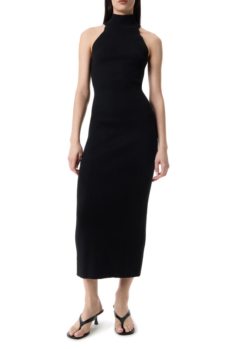 Robert Rodriguez Zhuri Halter Midi Dress, Main, color, Black