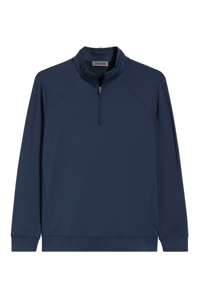 Brushed Back Quarter Zip Performance Pullover, Alternate, color, TWILIGHT
