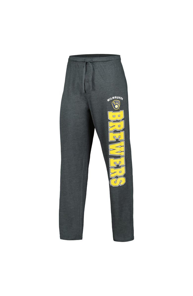 CONCEPTS SPORT Men's Concepts Sport Charcoal/Navy Milwaukee Brewers Meter T-Shirt & Pants Sleep Set, Alternate, color, 