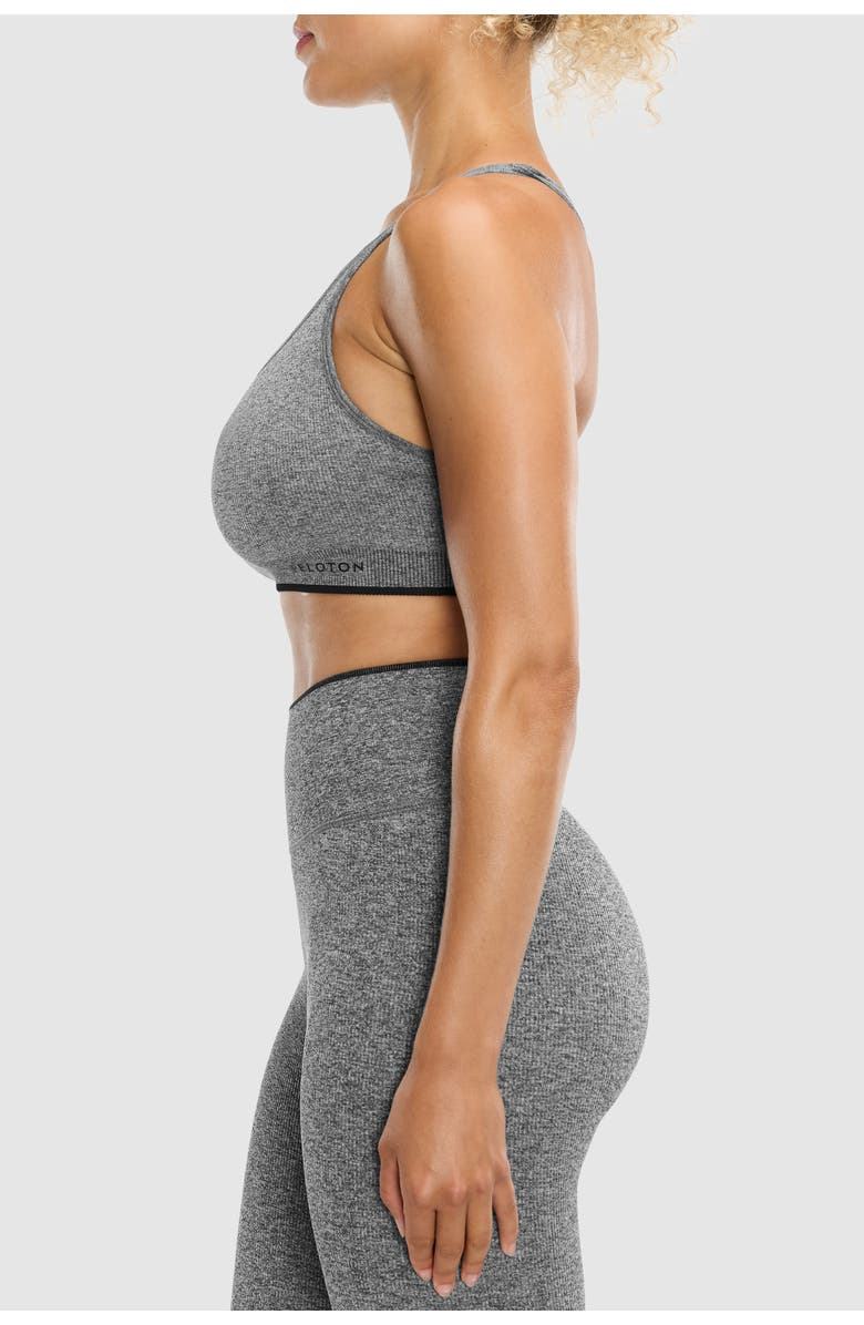 Peloton Seamless Melange Cami Bra, Alternate, color, Black