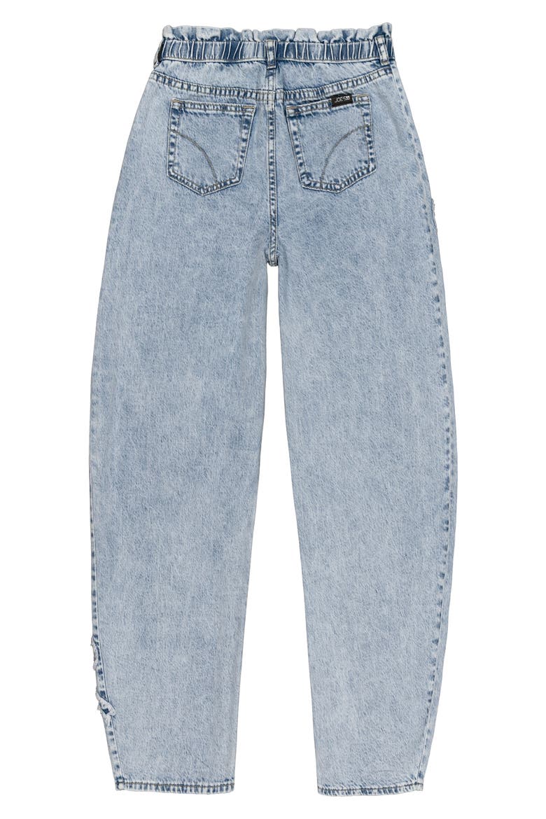 Kids' Raya Bow High Waist Balloon Jeans, Alternate, color, BLEACH WASH
