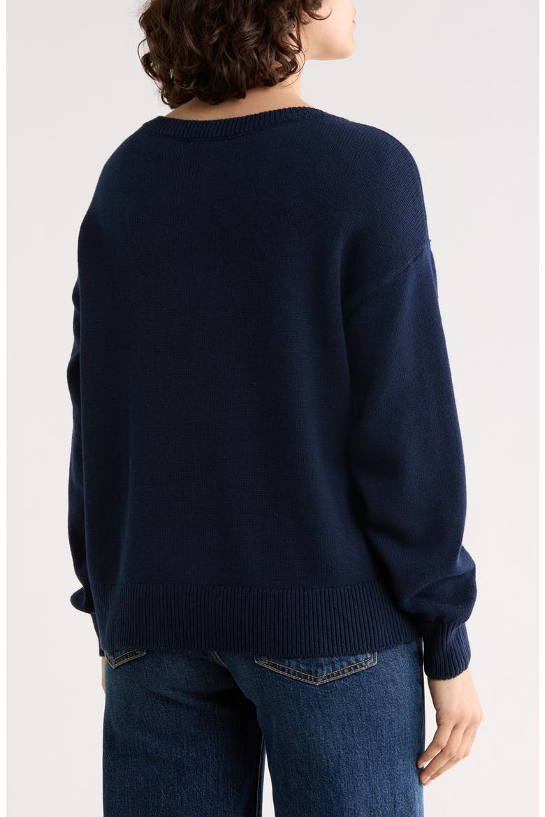 Americana Dog Intarsia Sweater, Alternate, color, NAVY/ INTARSIA DOG