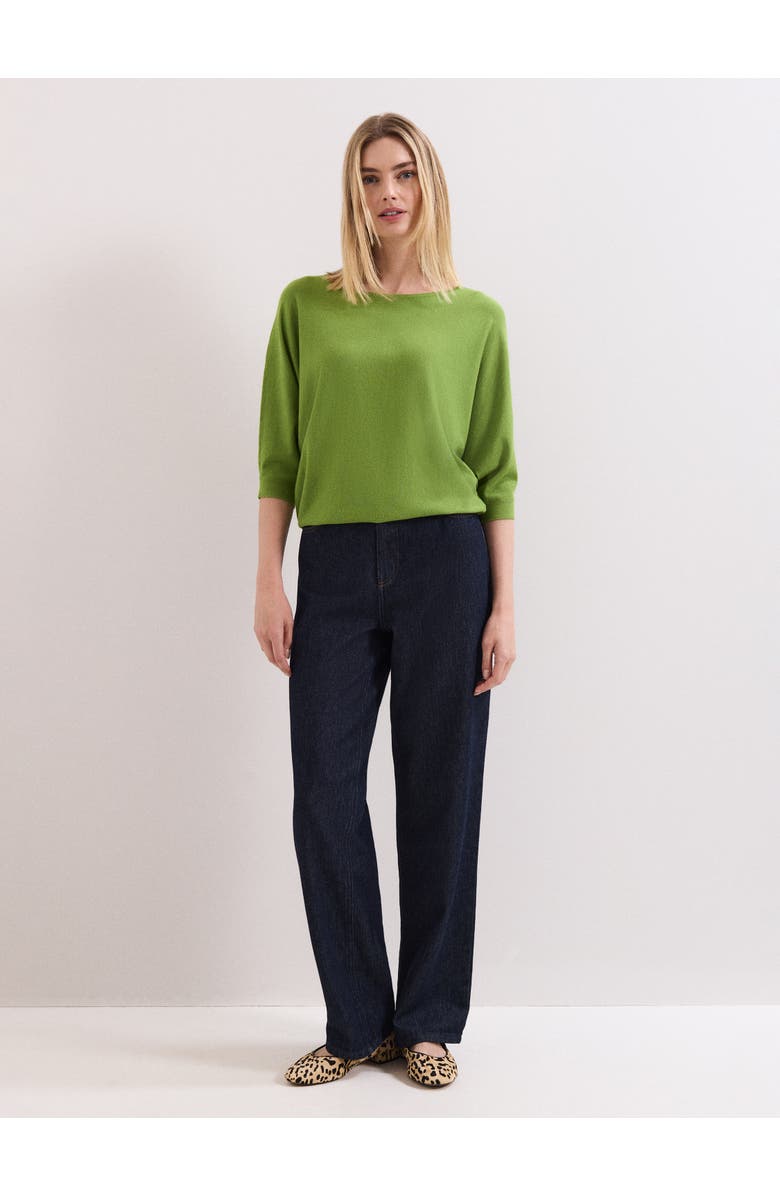 Phase Eight Cristine Slash Neck Knit Jumper, Alternate, color, Bright Green