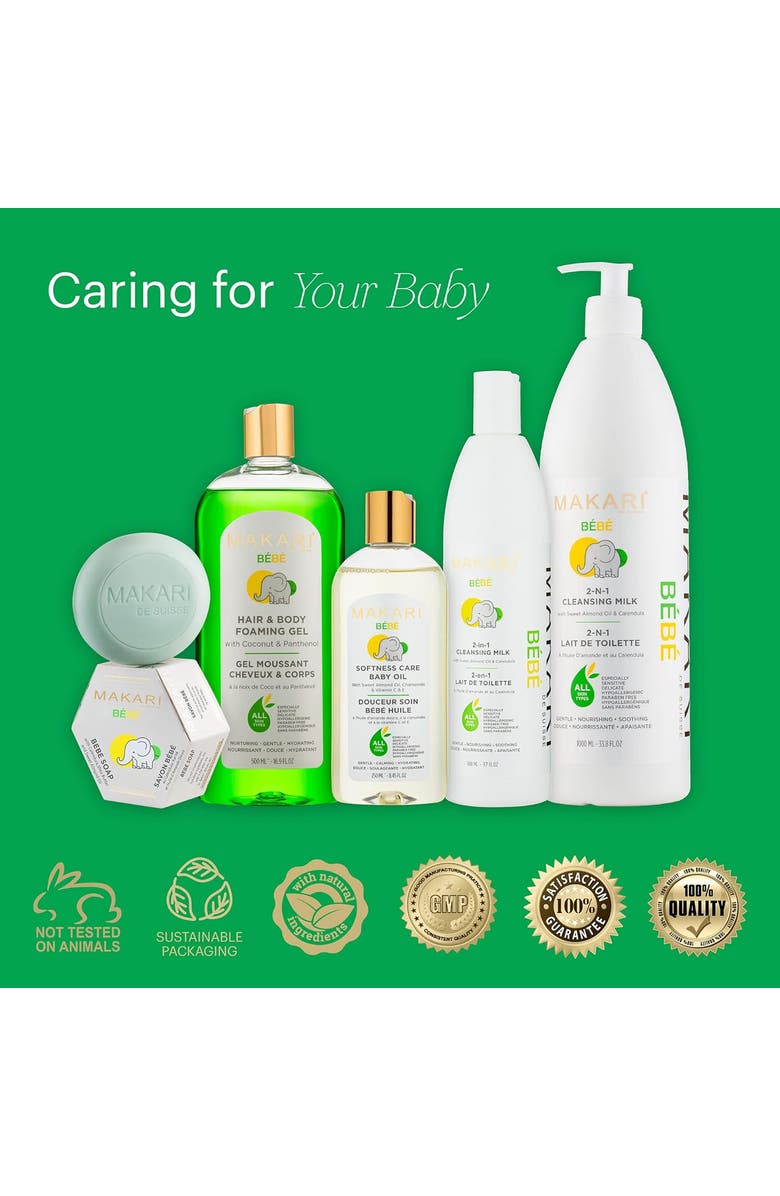 Makari de Suisse Baby Hair & Body Foaming Gel, Alternate, color, NO COLOR