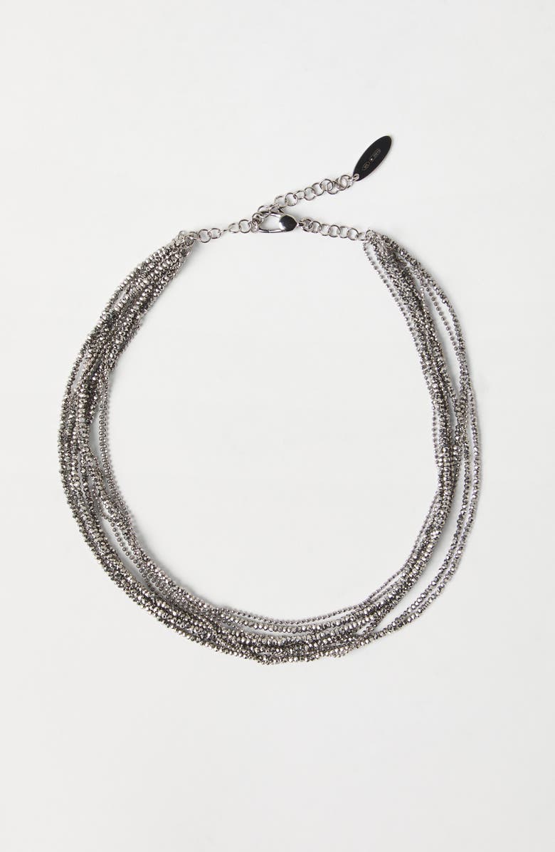 Brunello Cucinelli Vetro and Silver necklace, Alternate, color, 
