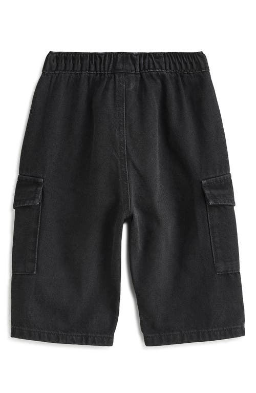 Next Kids' Baggy Denim Cargo Pants In Black
