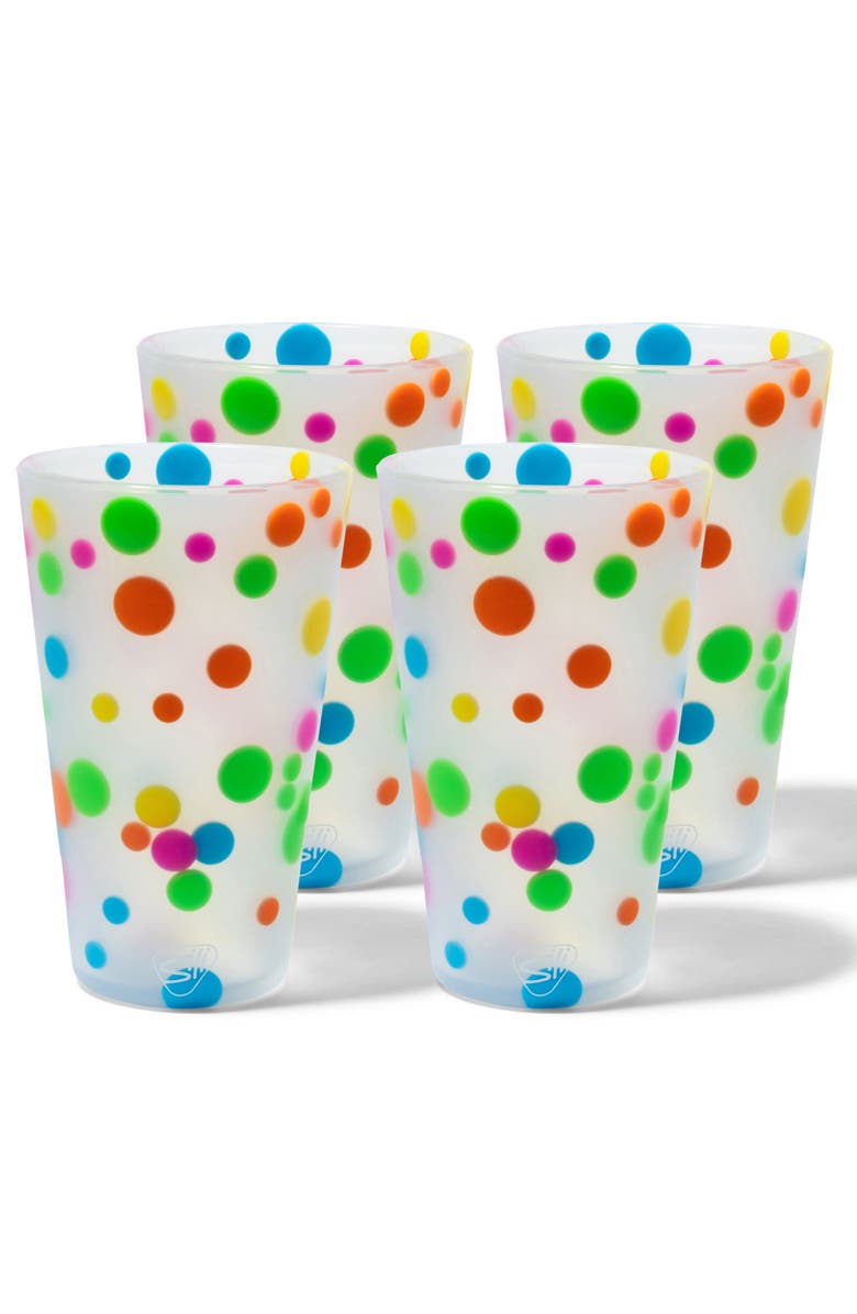 Silipint Silicone Pint Glasses 4 Pk 16oz, Main, color, Multicolored