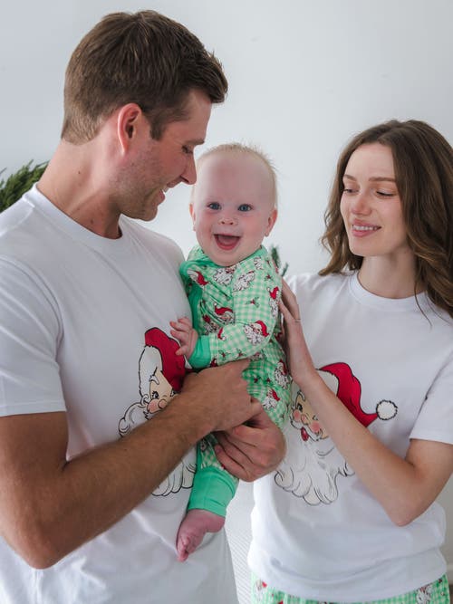 Rufflebutts Softsnooze Gender Incusive Holiday Convertible One Piece Pajamas In Green