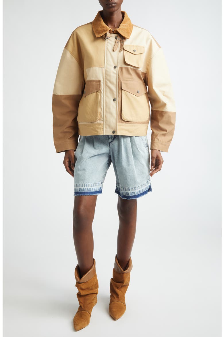 Risla Cotton Canvas Utility Jacket, Alternate, color, BEIGE