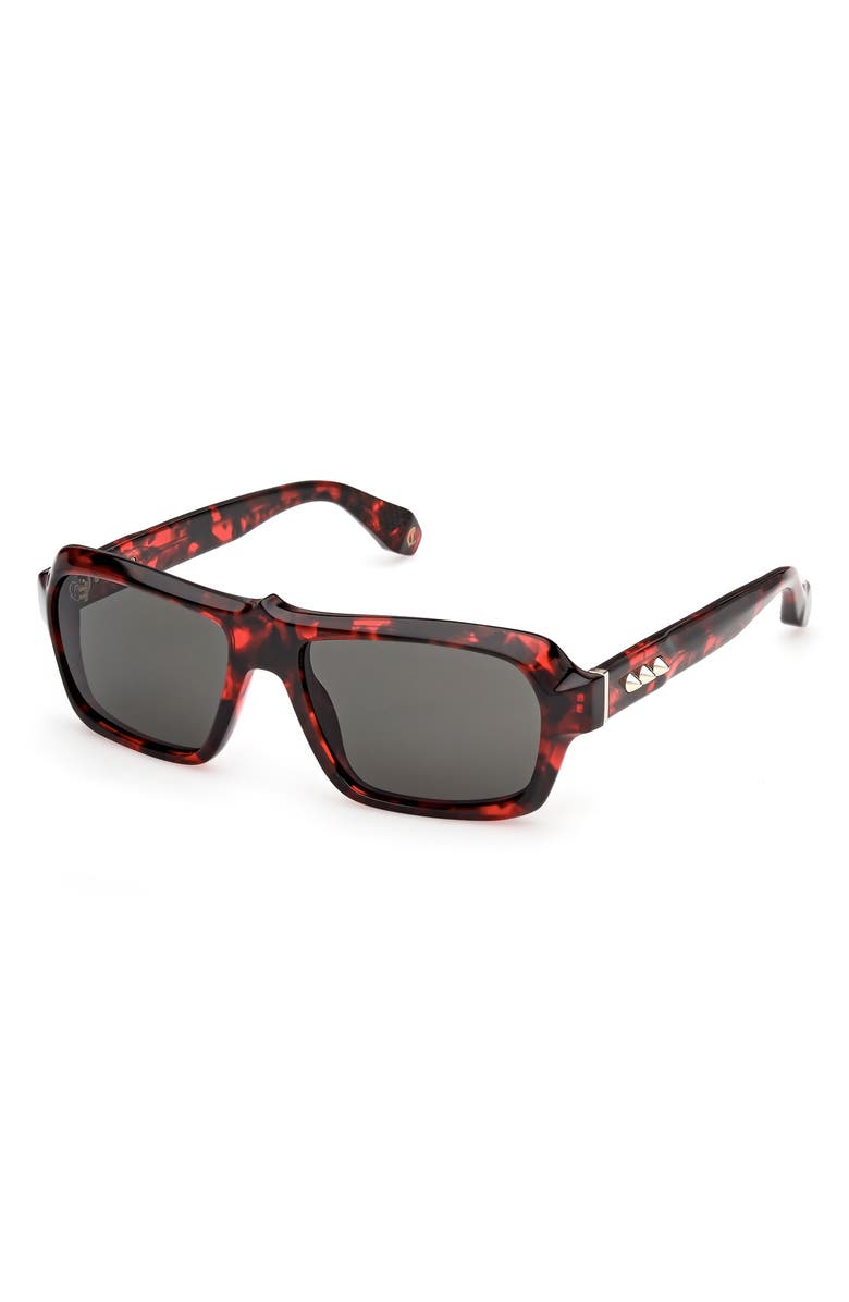Christian Louboutin 56mm Rectangular Sunglasses, Alternate, color, 