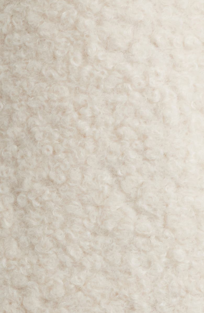 BCBGMAXAZRIA Double Breasted Bouclé Coat, Alternate, color, Cream