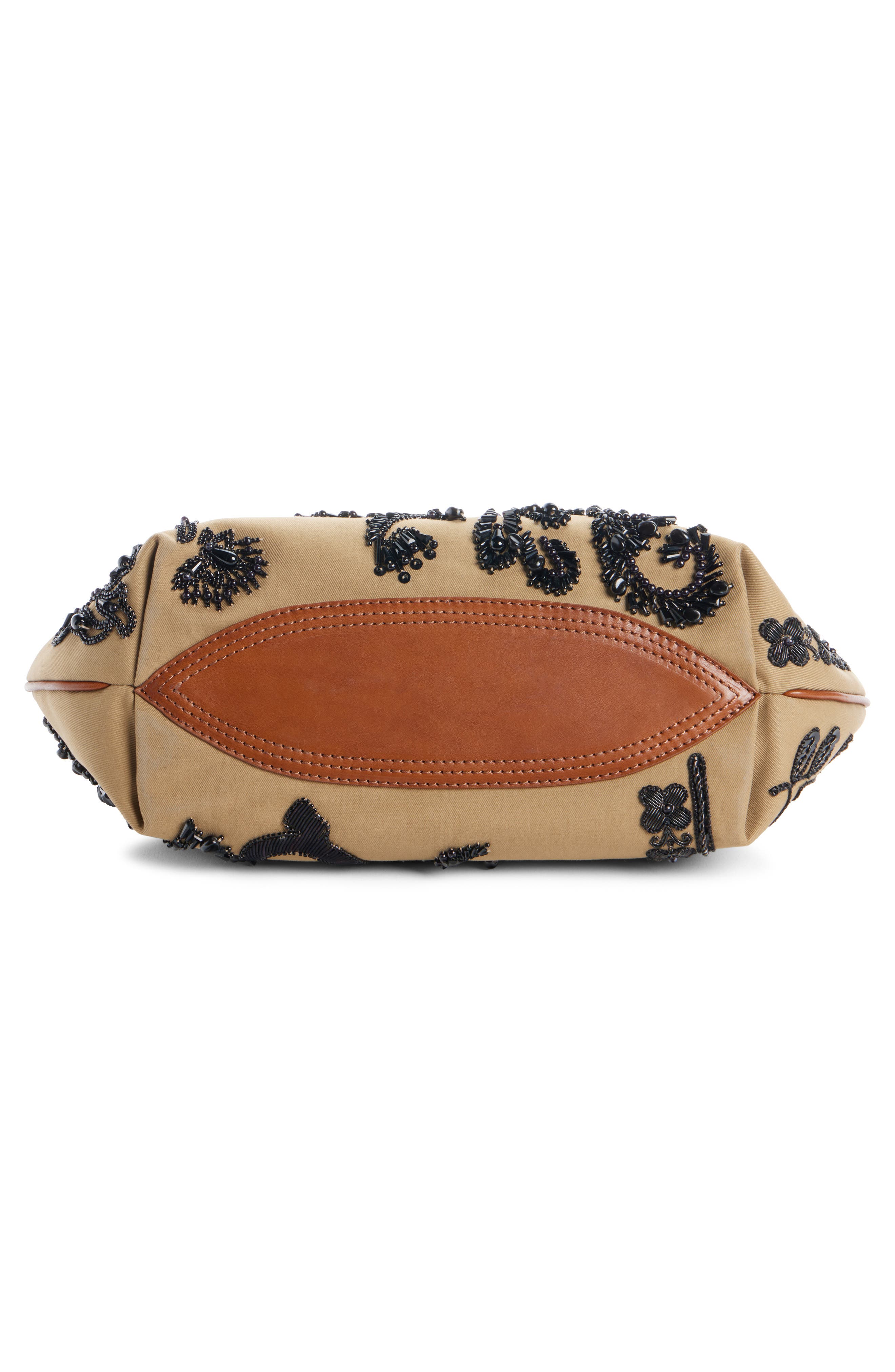 Dries Van Noten Mini Embroidered Satchel Bag, Alternate, color, 102 Camel