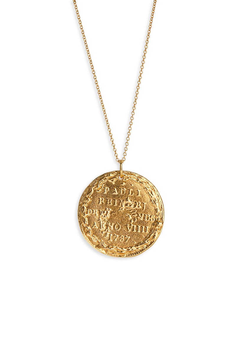 Il Leone Medallion Necklace, Alternate, color, GOLD