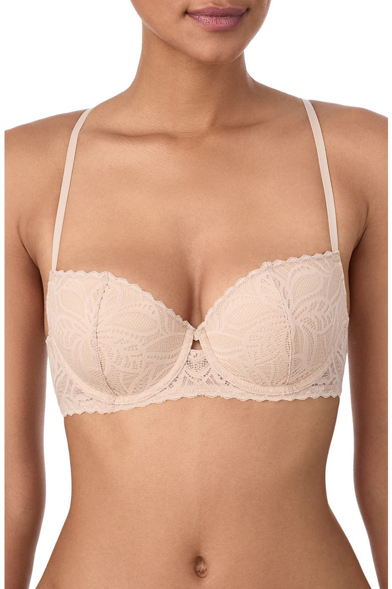Deco Underwire Lace Balconette Bra, Main, color, CASHMEREND