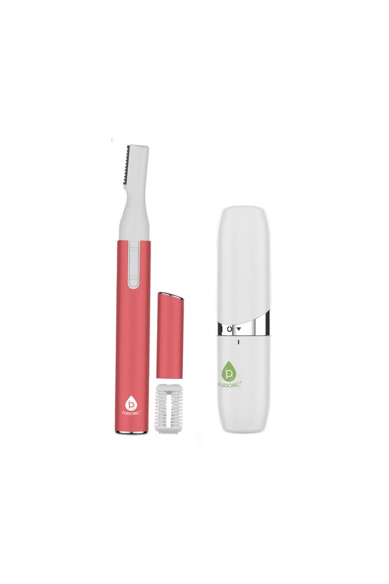 Painless Shaver & Facial Trimmer/Brow Kit, Main, color, White