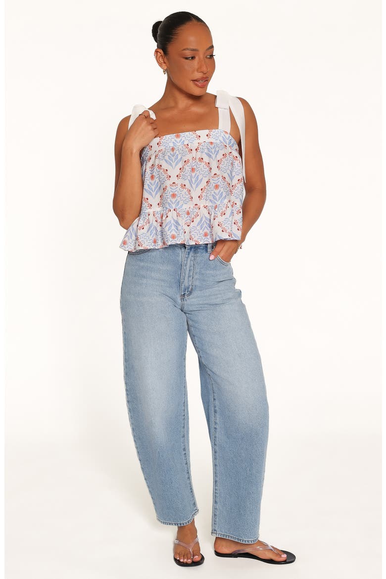 Aver Flounce Top, Alternate, color, CREAM BLUE