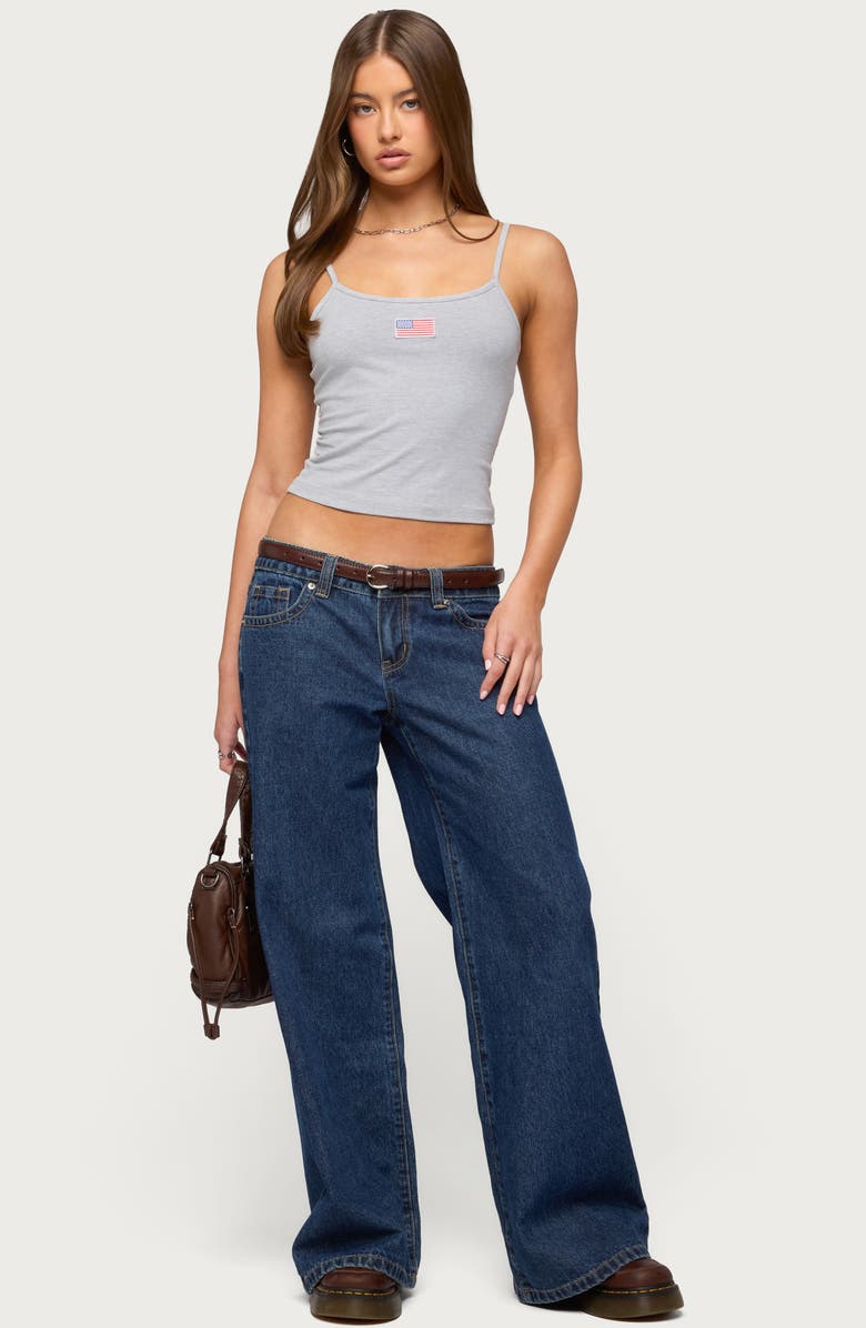 EDIKTED USA Stretch Cotton Camisole, Alternate, color, 