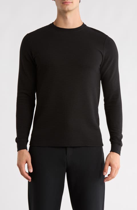 Crew Neck Cotton Blend Sweatshirt