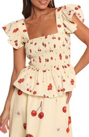 Petal & Pup Remira Smocked Ruffle Top