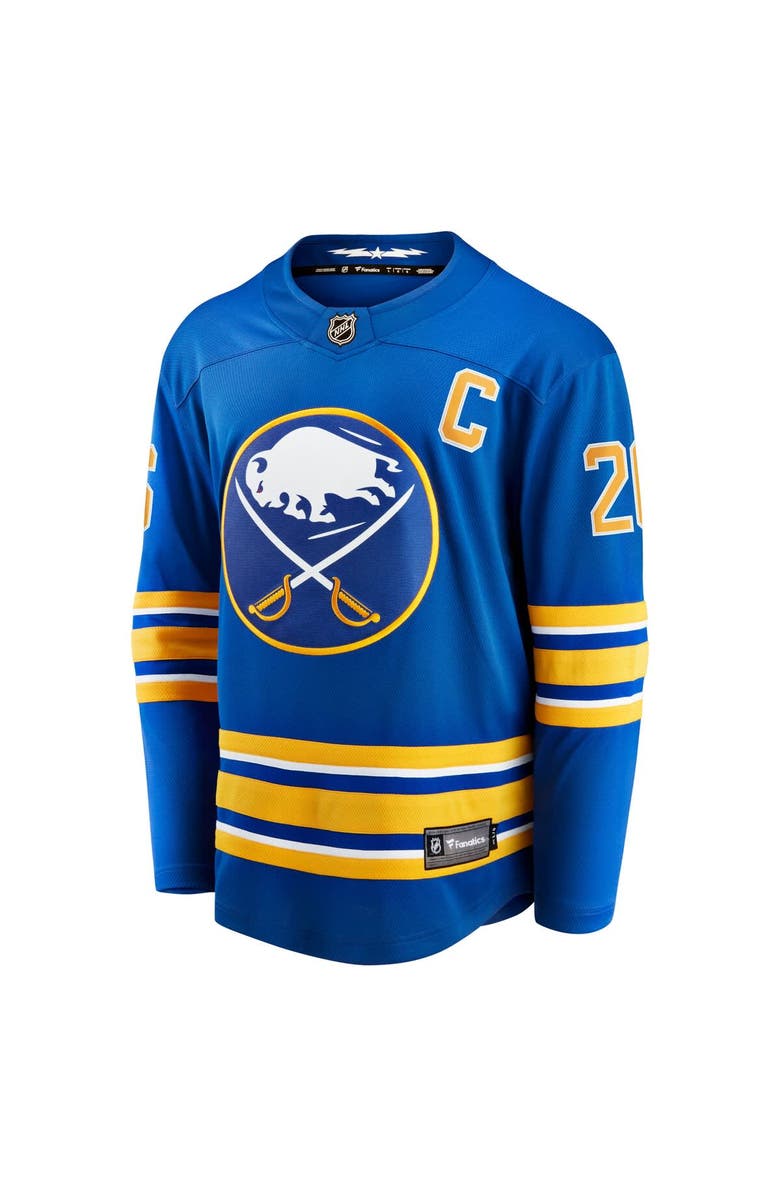 FANATICS Men's Fanatics Rasmus Dahlin Royal Buffalo Sabres Home Captain Patch Breakaway Jersey, Alternate, color, Royal