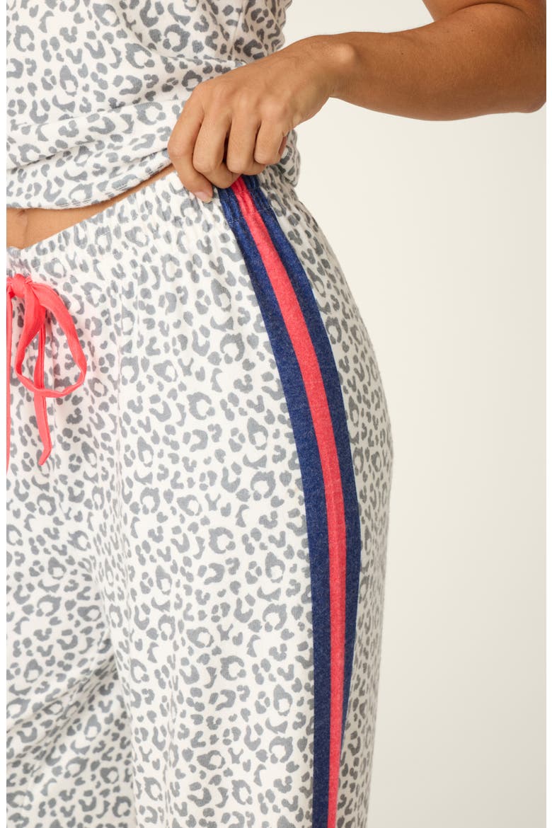 Cats Meow Stretch Jersey Pajamas, Alternate, color, WHITE MULTI