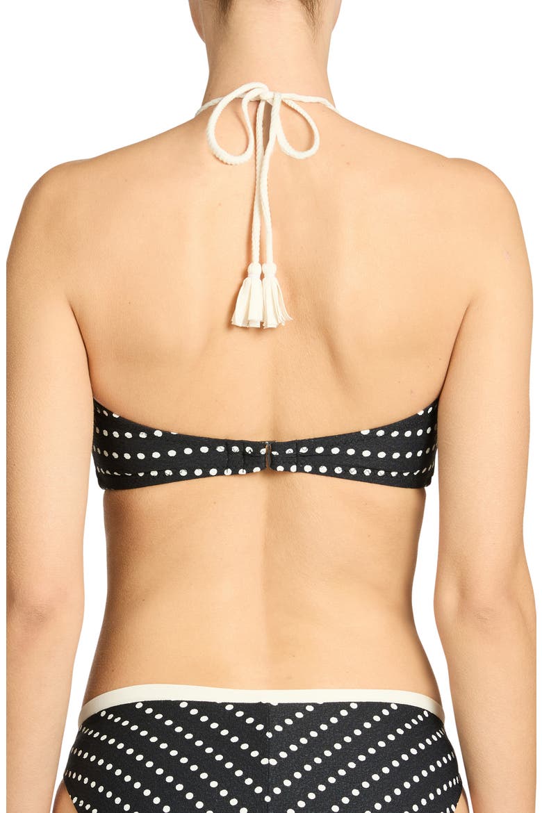 Millie Bandeau Bikini Top, Alternate, color, BLACK/ ECRU