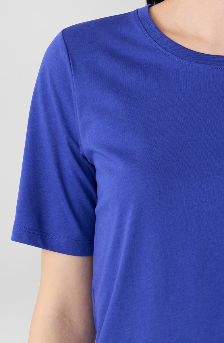 Eileen Fisher Crewneck Organic Cotton T-Shirt, Alternate, color, Royal