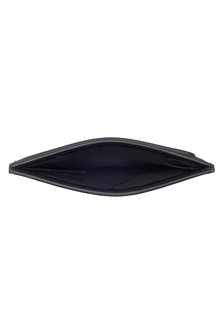 Hunter Weekend Leather Card Case, Alternate, color, BLACK