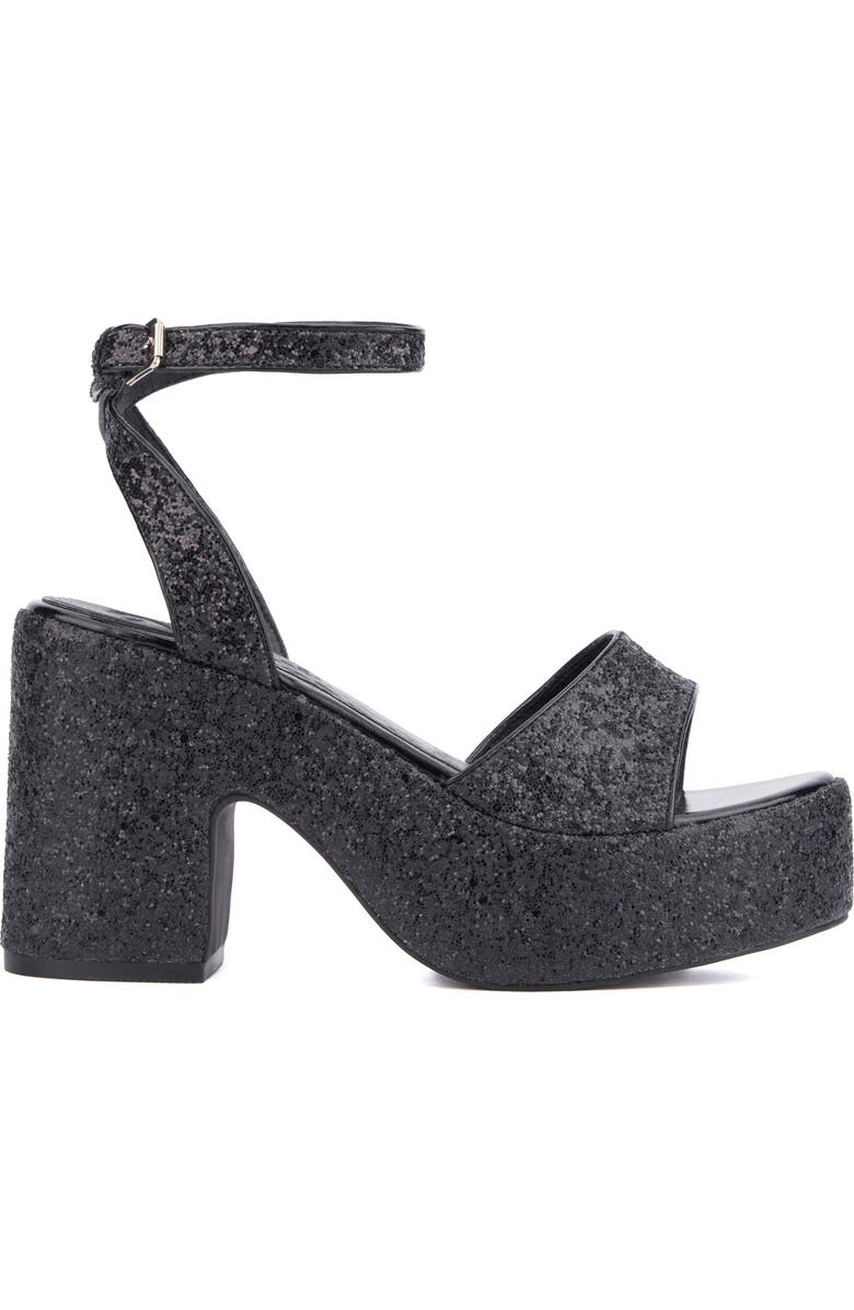 OLIVIA MILLER Capricorn Glitter Platform Sandal, Alternate, color,