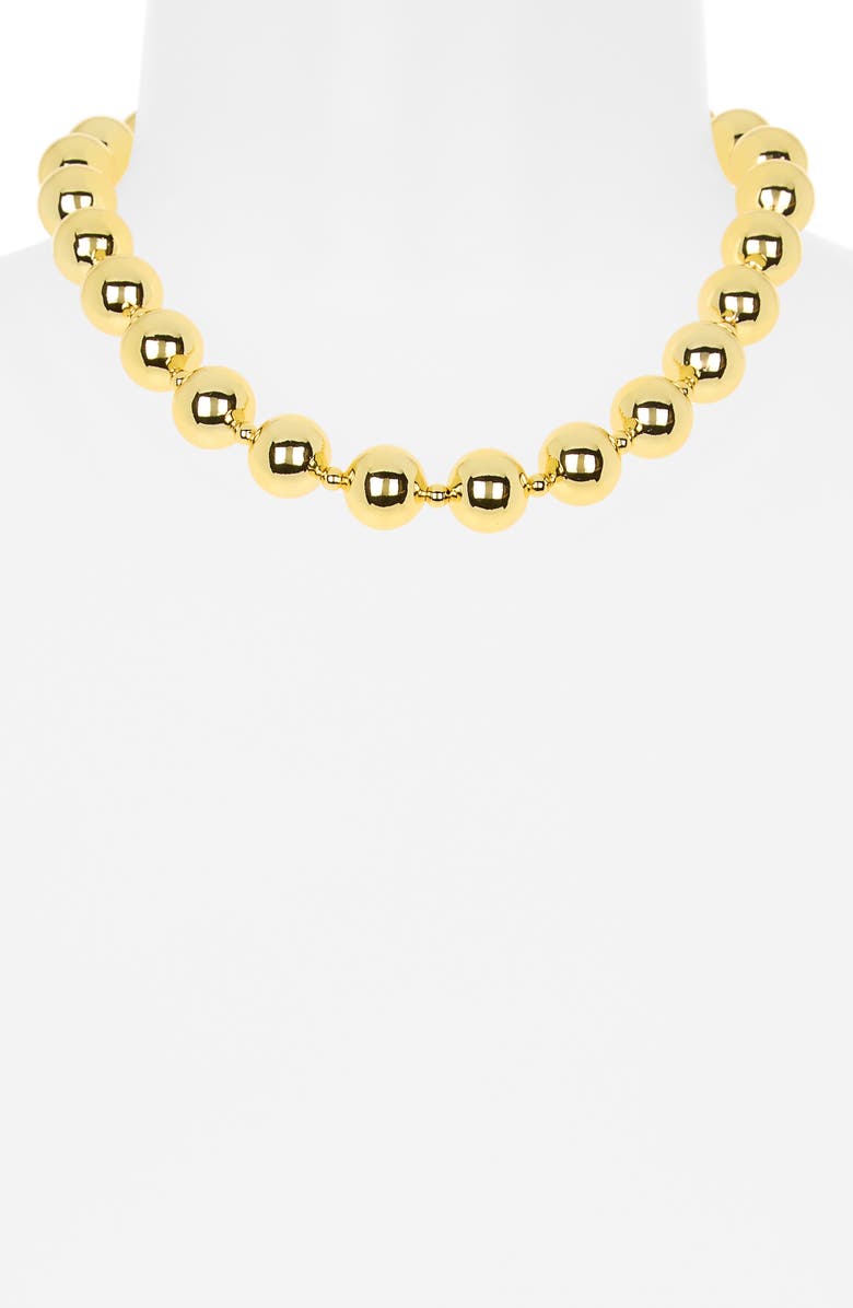 Argento Vivo Sterling Silver Chunky Ball Chain Necklace, Alternate, color, Gold
