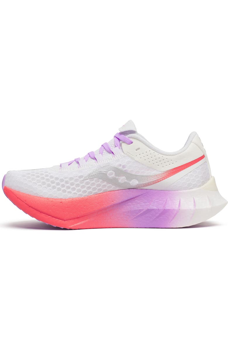 Saucony Endorphin Pro 4 Racing Shoe, Alternate, color, White/ Crocus