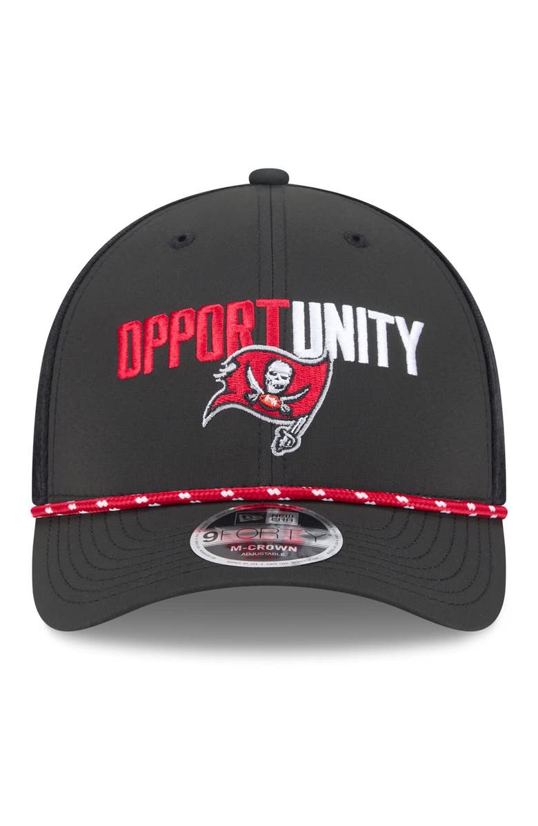 New Era Men
s New Era Black Tampa Bay Buccaneers 2025 Inspire Change 9FORTY M-Crown Adjustable Hat, Alternate, color, Black