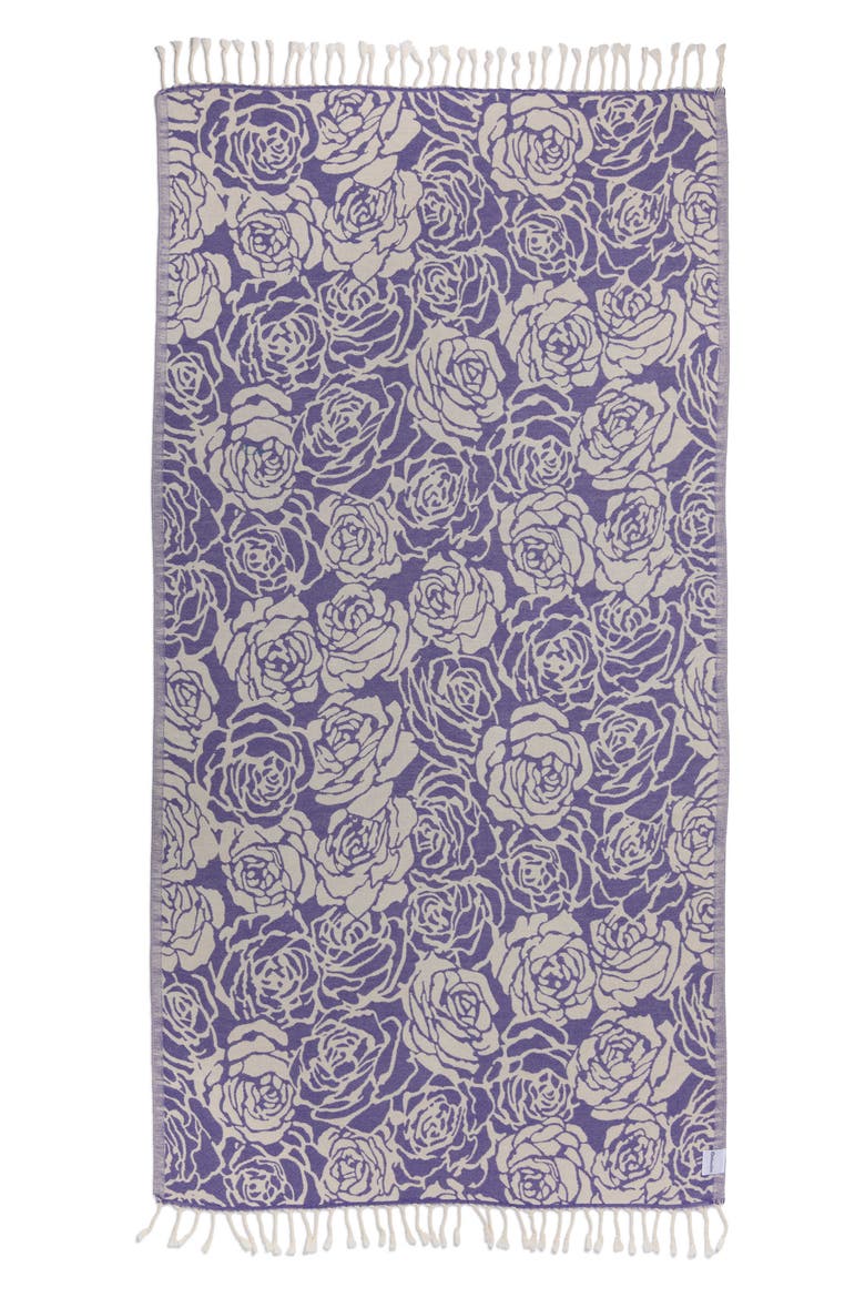 Rose Sand Resistant Organic Turkish Towel, Main, color, Purple
