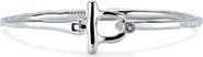 UNODE50 White Topaz Bangle Bracelet