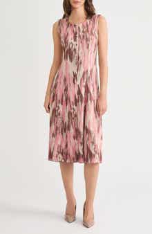 Misook Brushstroke Jacquard Sleeveless Dress