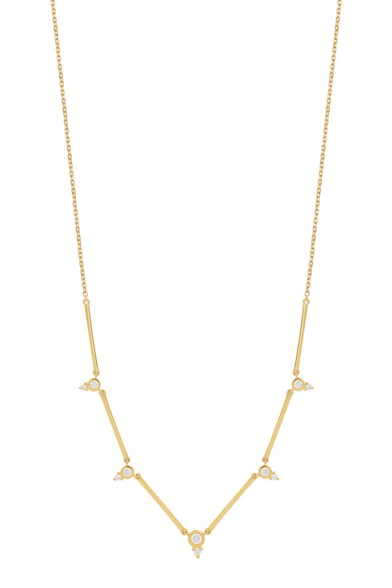 Aviva Diamond Station Necklace (Nordstrom Exclusive), Main, color, 18KY