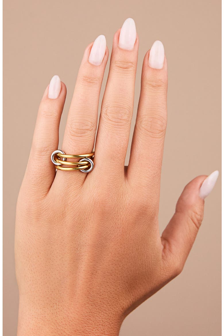 Tamsen Linked Stacking Ring, Alternate, color, DUAL TONE