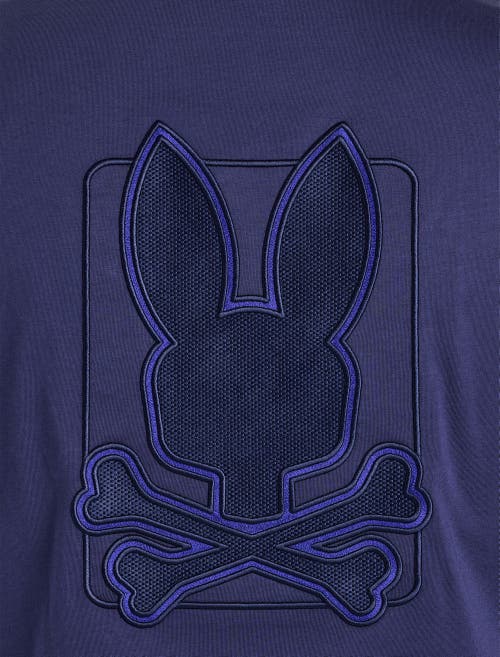 Psycho Bunny Big & Tall Pierce Embroidered Graphic Tee In Evening Blue