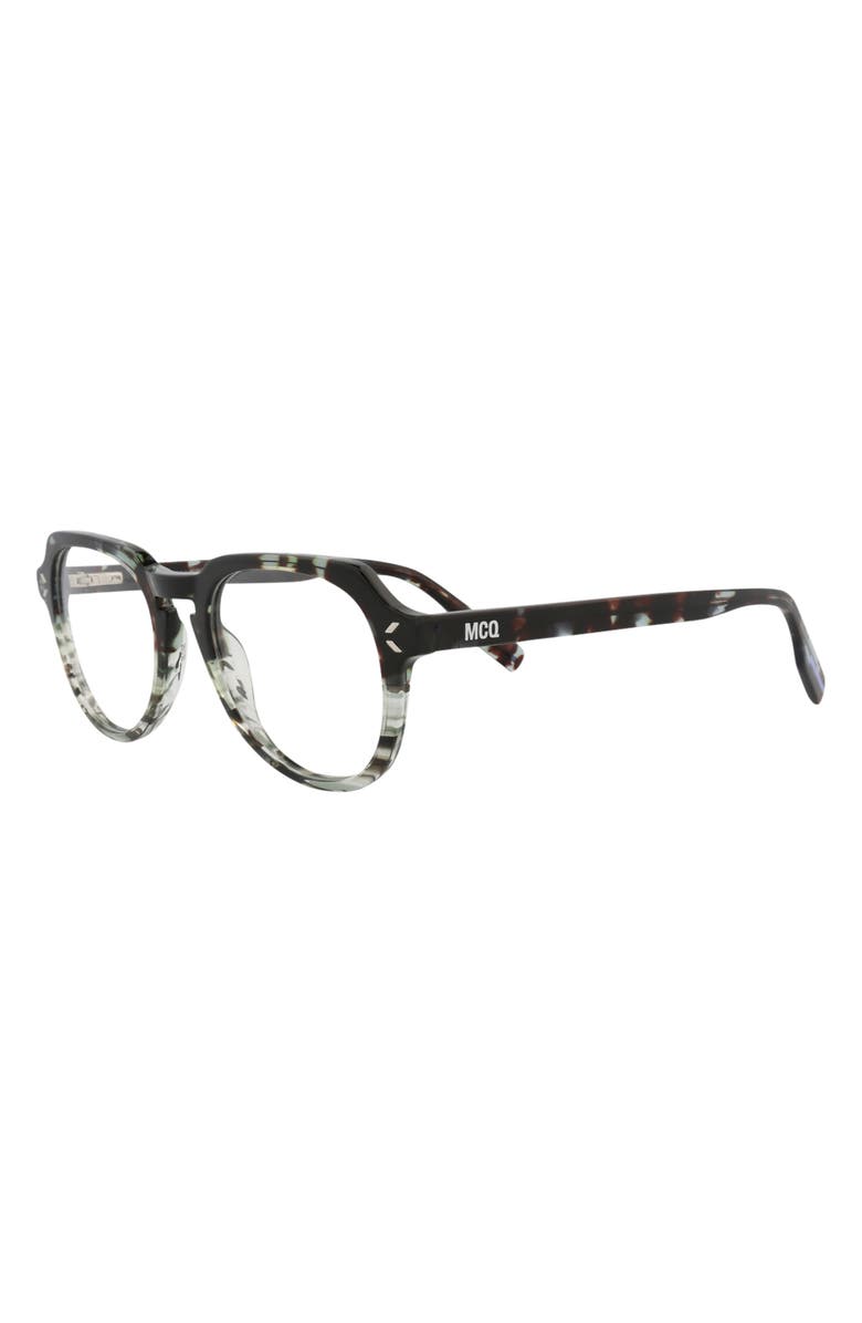 McQueen 50mm Round Optical Glasses, Alternate, color, 
