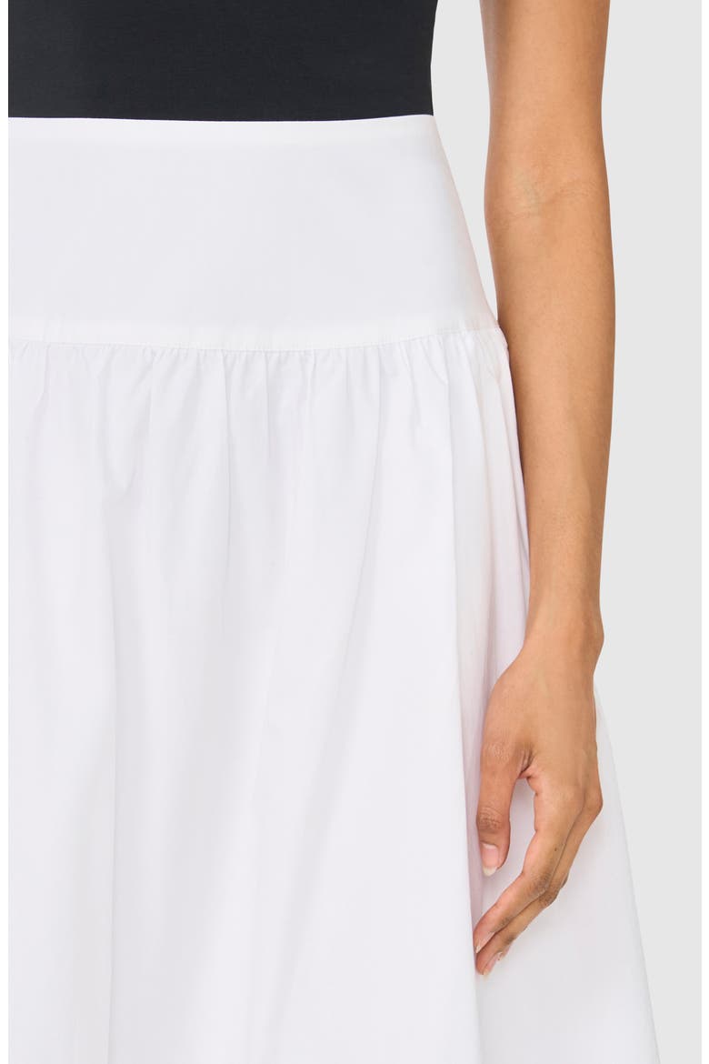 A-Line Cotton Midi Skirt, Alternate, color, ULTRA WHITE