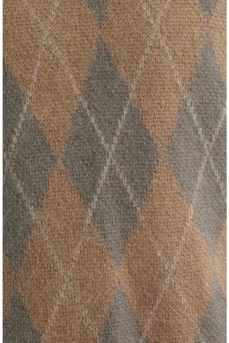 Argyle Crewneck Sweater, Alternate, color, TAUPE MULTI